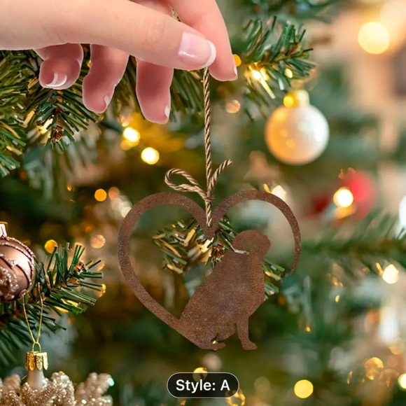 PUG RUSTIC CHRISTMAS ORNAMENT - Picture 5 of 5